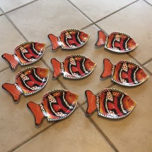 Small Fish Plates Melamine - Qty 8